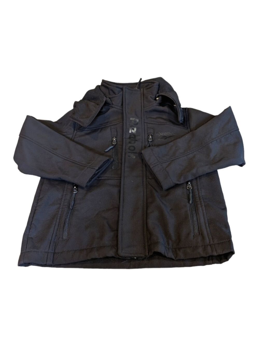 Reebok Boy's Soft Shell Hooded Performance Jacket Size 5/6 missing inner lining